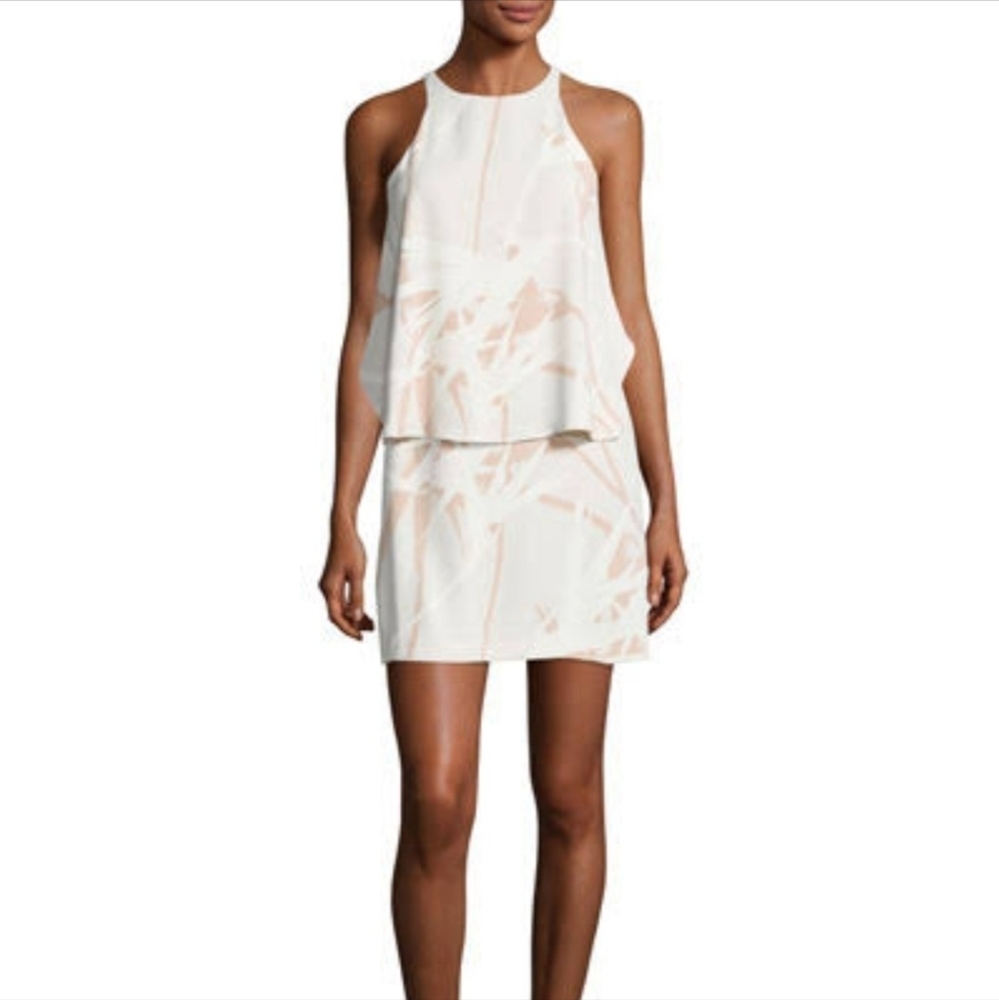 Halston Heritage Size 10 Tiered Sleeveless Dress